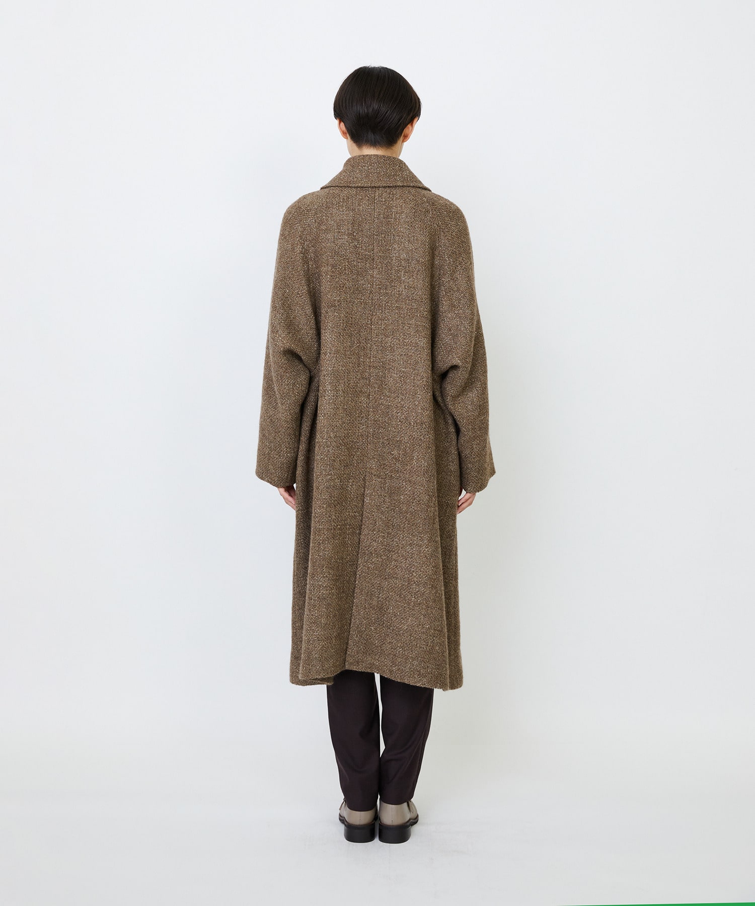 リネンウールツイードステンカラーコート｜BIGI online store - ビギ