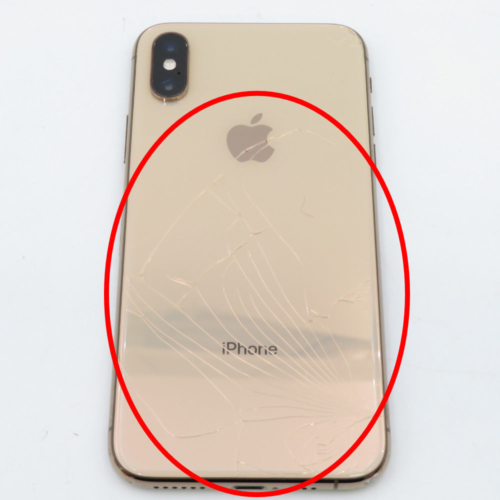 一部ヒビあり】iPhone XS Max ゴールド 64GB