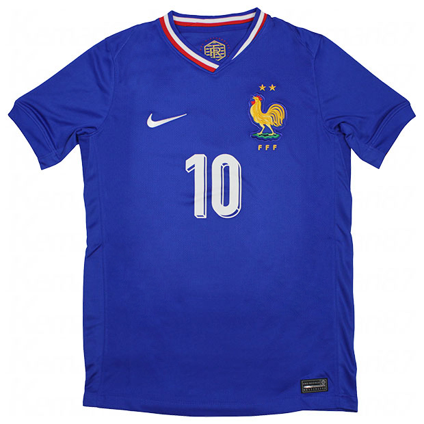 ジュニア フランス代表 2024 ホーム 半袖レプリカユニフォーム 10