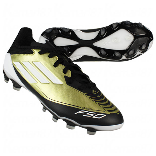 ジュニア F50 MESSI LEAGUE HG/AG ゴールドメタリック×フットウェア