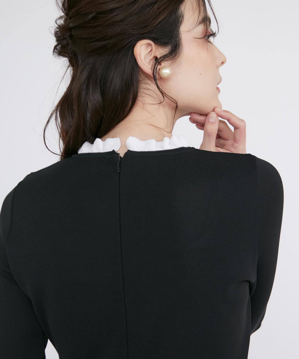 M Maglie le cassetto》フリルデザインニットワンピ―ス｜M Maglie le