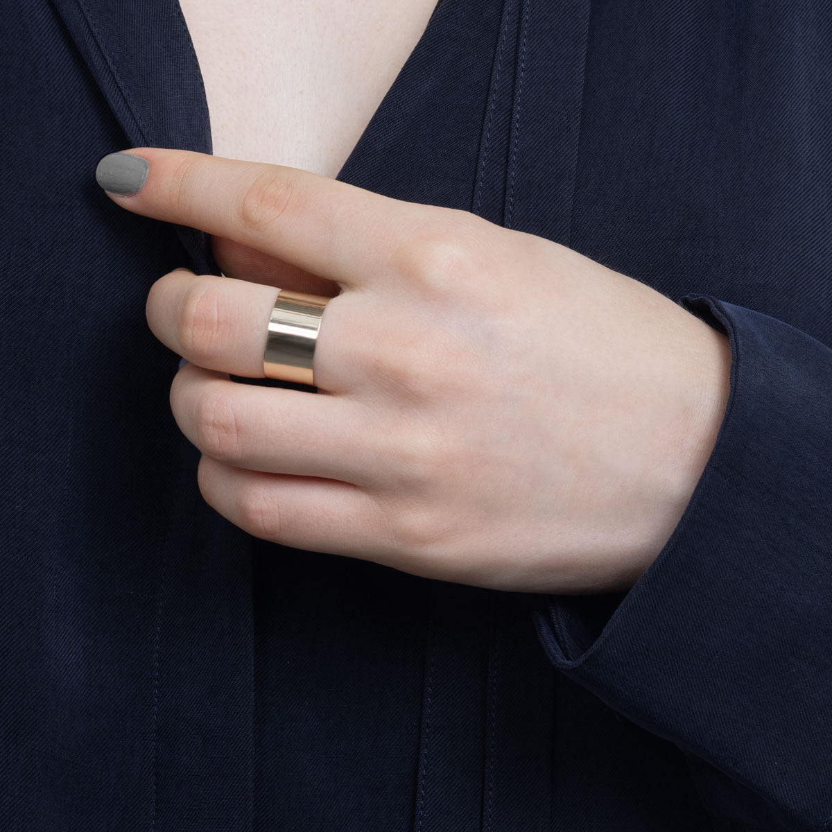 受注予約】K18 ALL ABOUT BASICS フラット ワイド リング