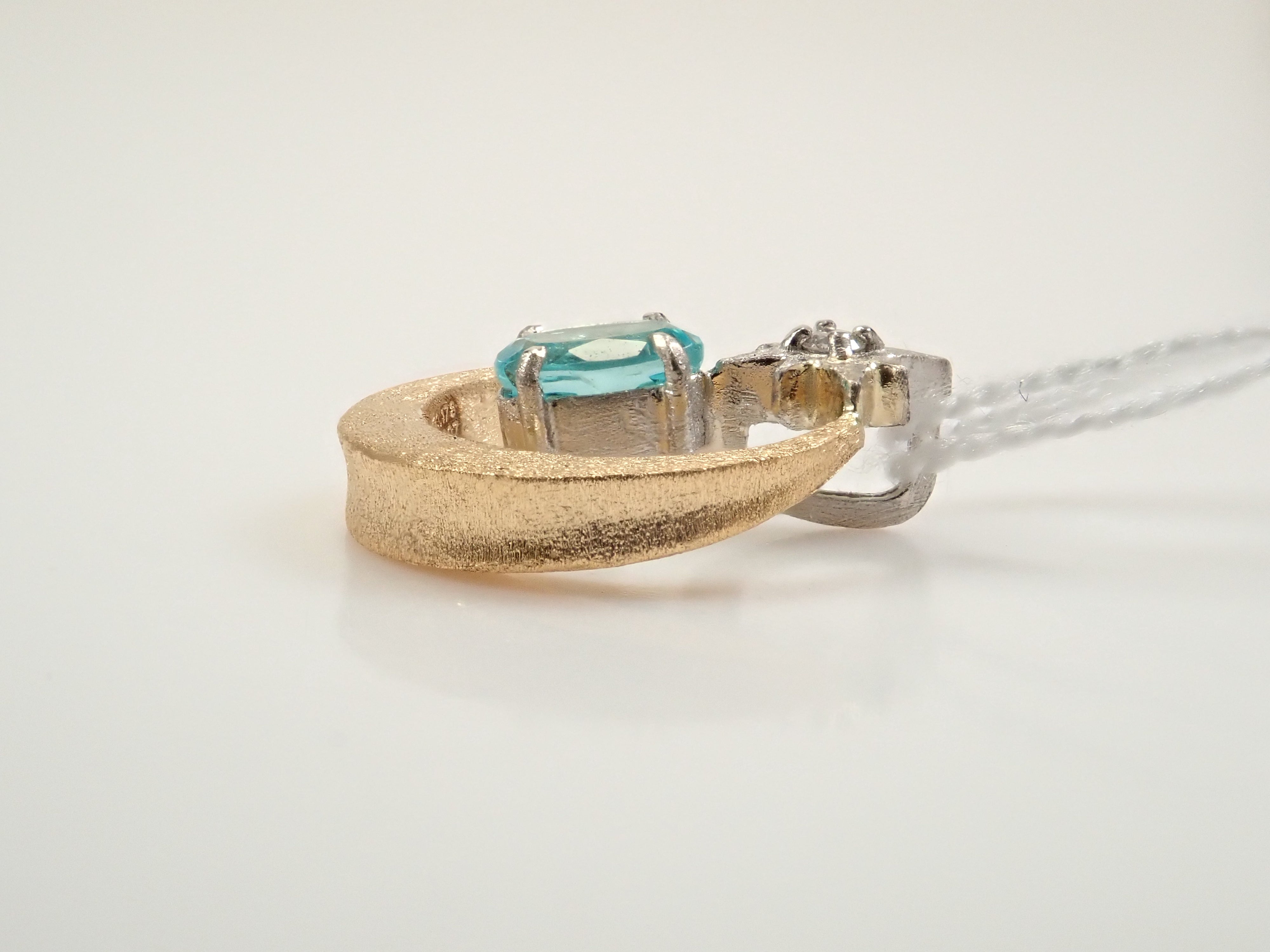 K18/Pt950 ブラジル産パライバトルマリン ペンダントトップ