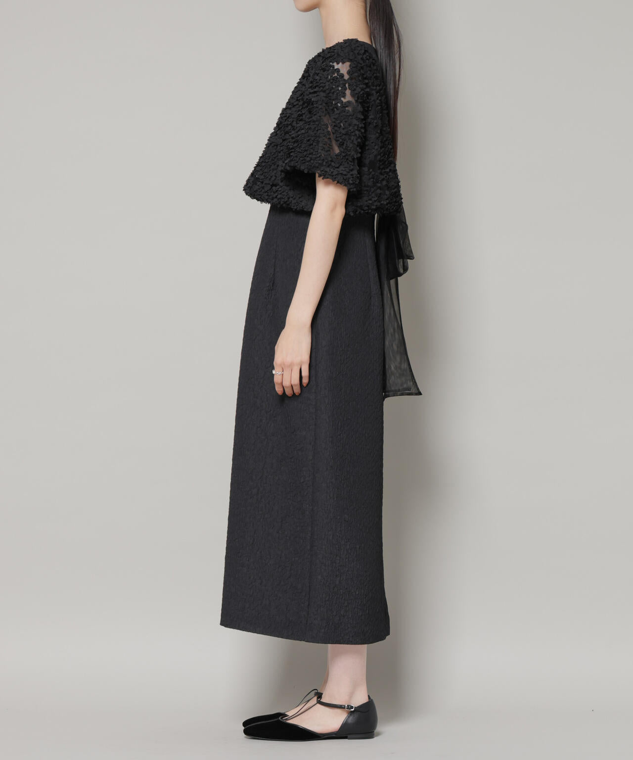 kaene/デザインリボンボレロセットドレス