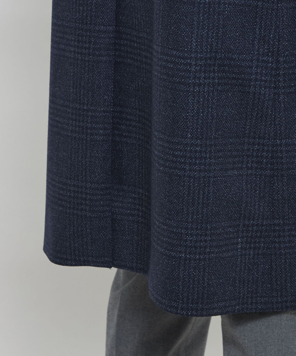 DUNFORD】【Loro Piana Fabric】チェックウールステンカラーコート