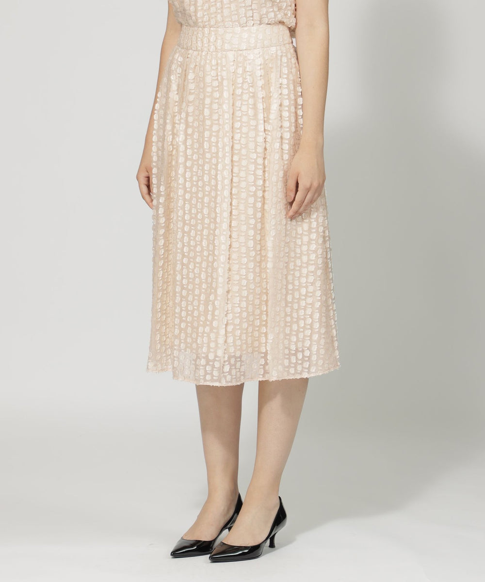 シアーカットジャカード ギャザーフレアスカート(スカート)｜EPOCA