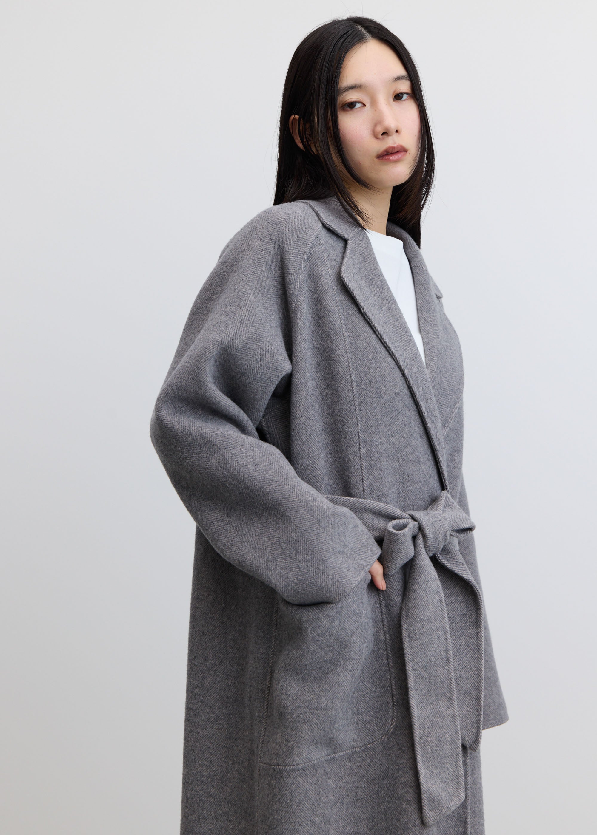 ウールリバーローブコート - SOÉJU online store｜上質な大人の女性の