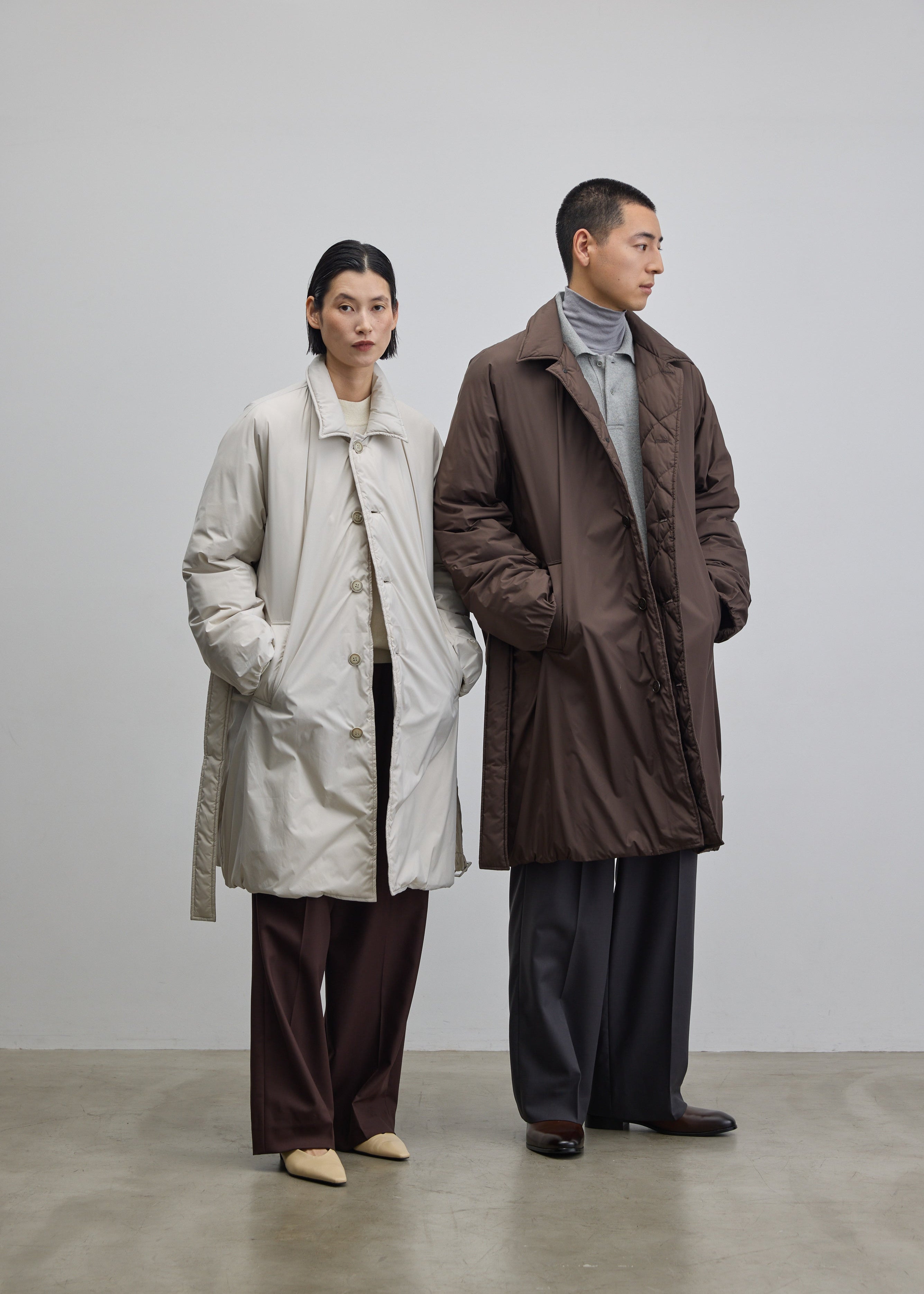 TAION / ステンカラーダウンコート｜SOÉJU k - SOÉJU online store