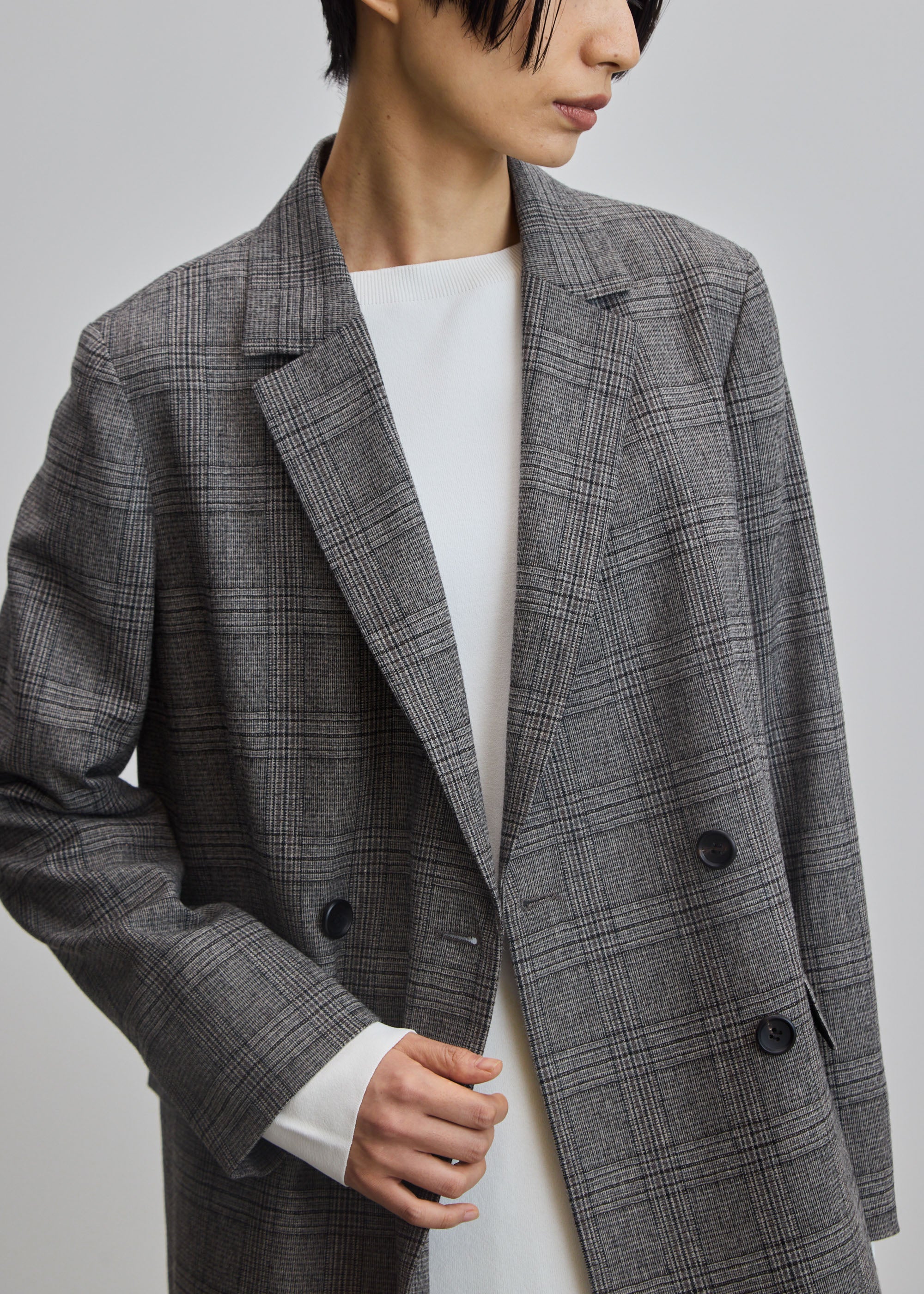 グレンチェックダブルジャケット- SOÉJU online store｜上質な大人の