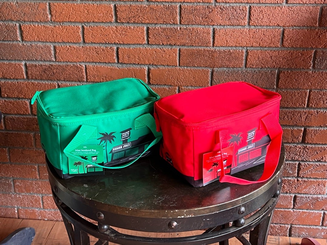 トレジョ】Mini Insulated Tote Bag ミニ保冷バッグ（赤＆緑） | LA