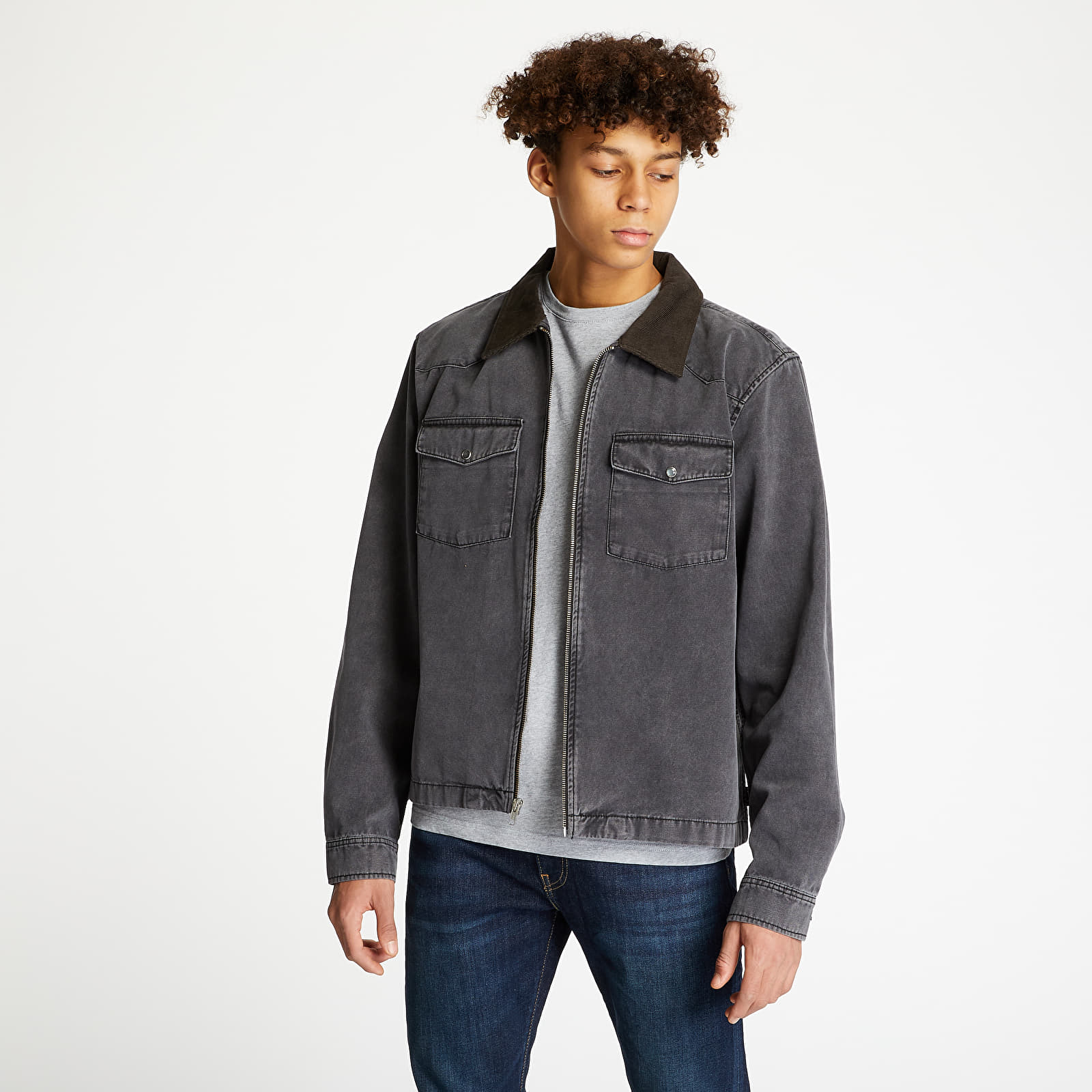 Jackets Stussy Washed Canvas Work Shirt Black (1110129 Black