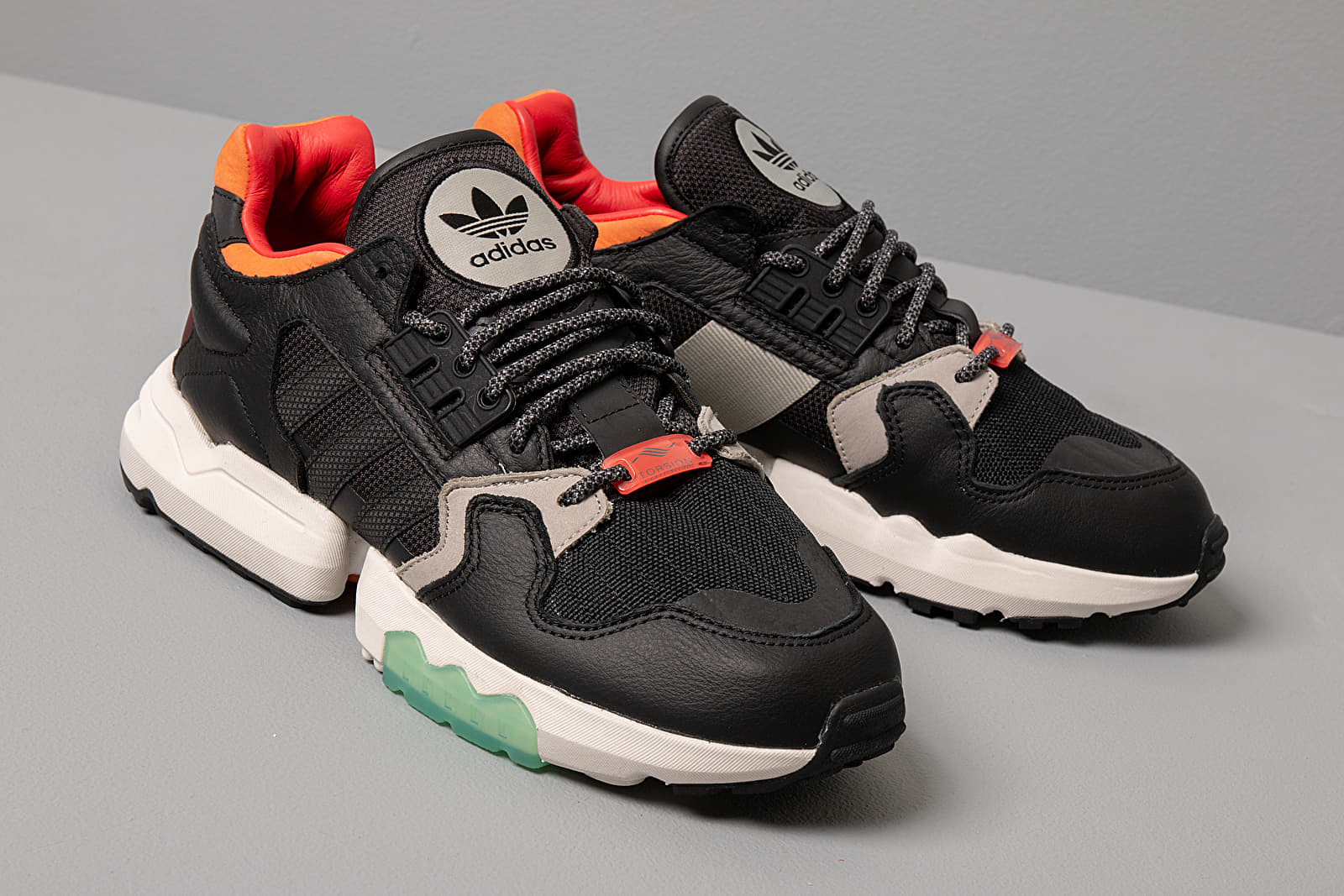 Men's shoes adidas ZX Torsion Core Black/ Orange/ Bright Green