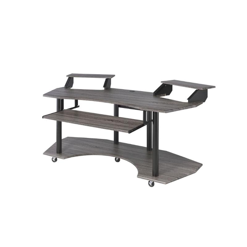 92890top Acme Furniture 71in Black Oak Music Studio Desk