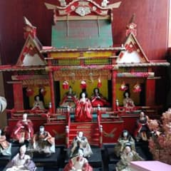 お値下げ♥雛人形 御殿飾り 伝統的な雛人形セット 昭和30年レトロ