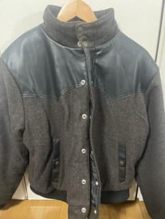 Noen レザーヨーク中綿ツイードジャケット - メルカリ