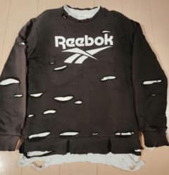 Reebok ダメージスウェット サイズL ブラック 松村北斗 - メルカリ