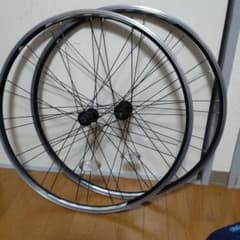 スポーク折れ 完組ホイール シルバーリム 黒ハブ 2本セット - メルカリ