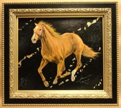 上鈴木正一 油絵 10号『オルフェーヴル(RUN)』1/25午前10時まで掲載