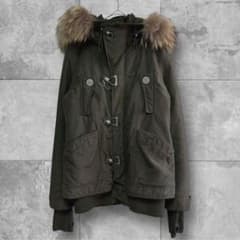 SLY ラクーンファー N3B モッズコート ショート Y2K 00's カーキ