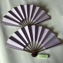 1039)舞扇 2本セット 紫 金縁 無地 - メルカリ