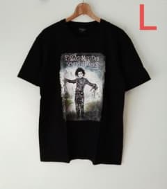 名作 シザーハンズ ジョニー・デップ ティムバートン 映画Tシャツ(L