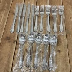 昭和レトロ ステンレス製 カトラリーセット スプーン フォーク ナイフ