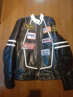 別注 VANSON RJP レザーライダースジャケット ワッペン バンソン