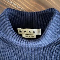 MARNI マルニ ローゲージモックネックベスト 濃紺 46 - メルカリ