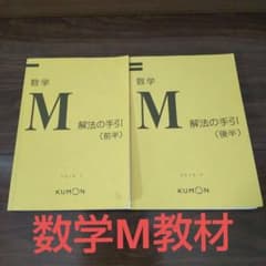 公文式 数学 M 解答 解法の手引き 前半後半 くもん - メルカリ