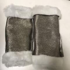 ALPO ムートン レザー イタリア製 指ぬき 指なし グローブ 手袋 未使用