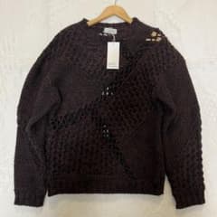 Jieda ジエダ Mix Cable Knit ウール ブラウン シアー - メルカリ