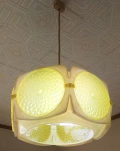 オレンジ色六角形シーリングライト ペンダントライト昭和レトロ 松下