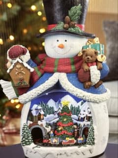 スノーマン 置物 LED 音楽 コストコ クリスマス - メルカリ