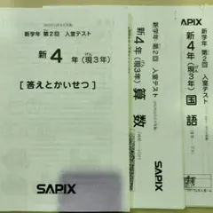 2026年最新】sapix 入室テスト 新2年の人気アイテム - メルカリ