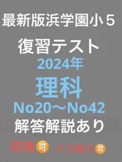2026年最新】浜学園 復習テスト 小5の人気アイテム - メルカリ