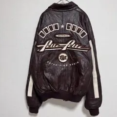 PELLE PELLE バックロゴ オールレザースタジャン デタッチャブル 38
