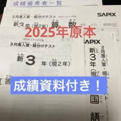 2026年最新】sapix 新3年 入室テストの人気アイテム - メルカリ