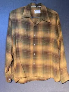 タウンクラフト ペニーズ 70s オンブレ チェック レーヨンシャツ