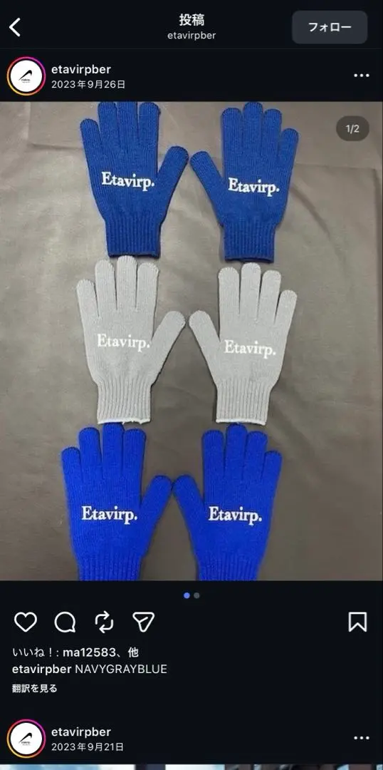 2026年最新】etavirp 手袋の人気アイテム - メルカリ