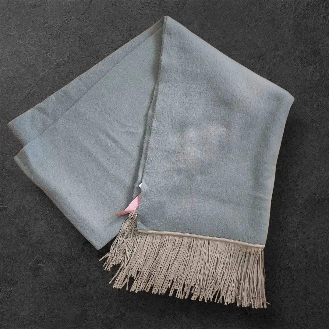 売り切り希望 アソースメレ キャメルフリンジストール グレー