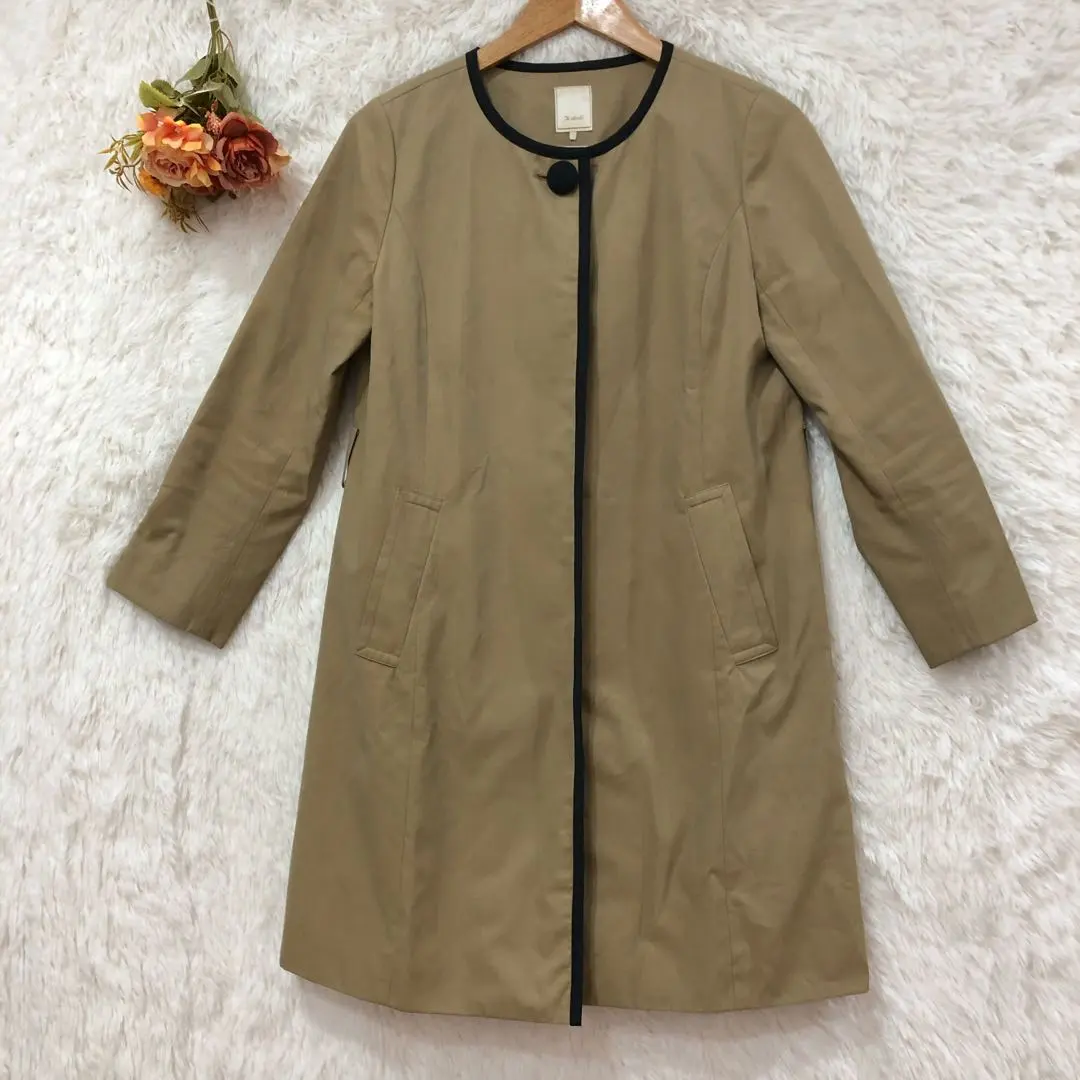 エムプルミエ ライトグログランバックギャザー切替ミドルコート 38 10