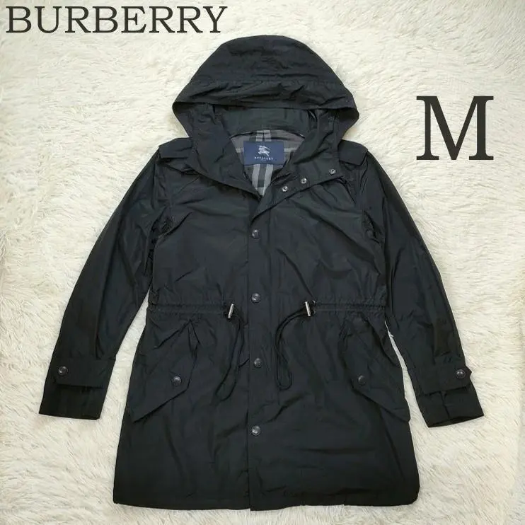 J179 M バーバリーロンドン モッズコート ブラック メンズ