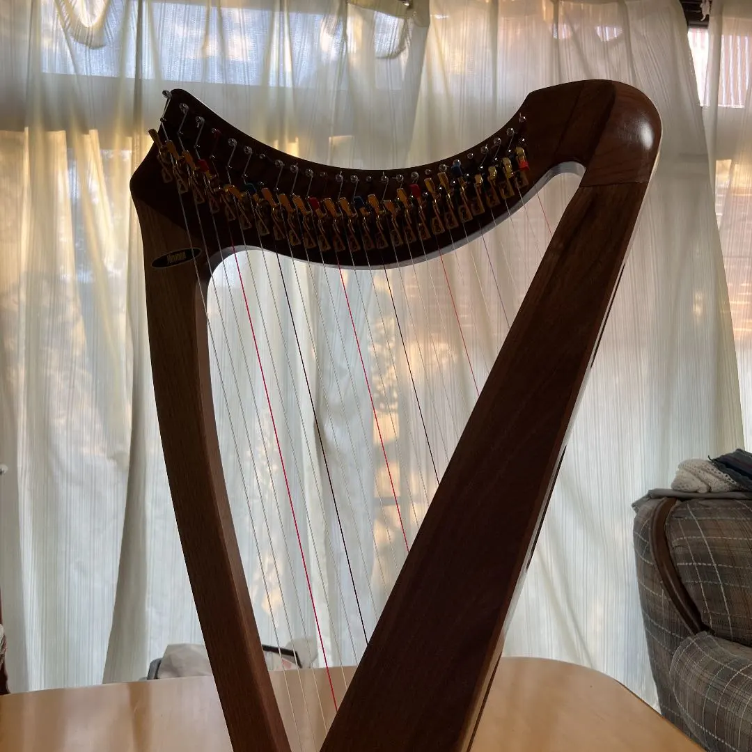 青山ハープ社製25弦サウルハープ(メープル材)