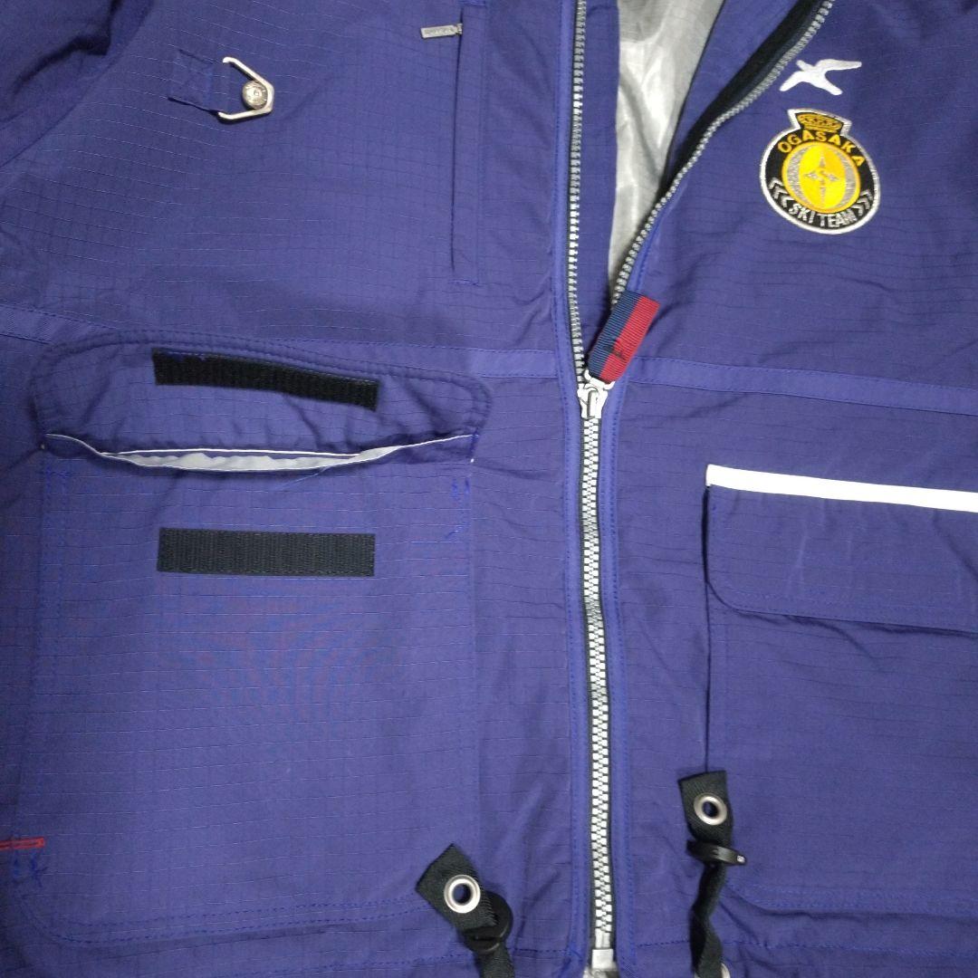 オガサカスキー別注品スキーウエア上下　レアな王冠ゴールドワッペン付