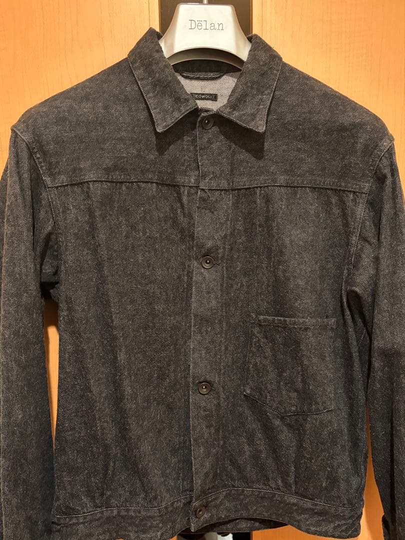 COMOLI デニムジャケット 21AW BLACK-ECRU サイズ2