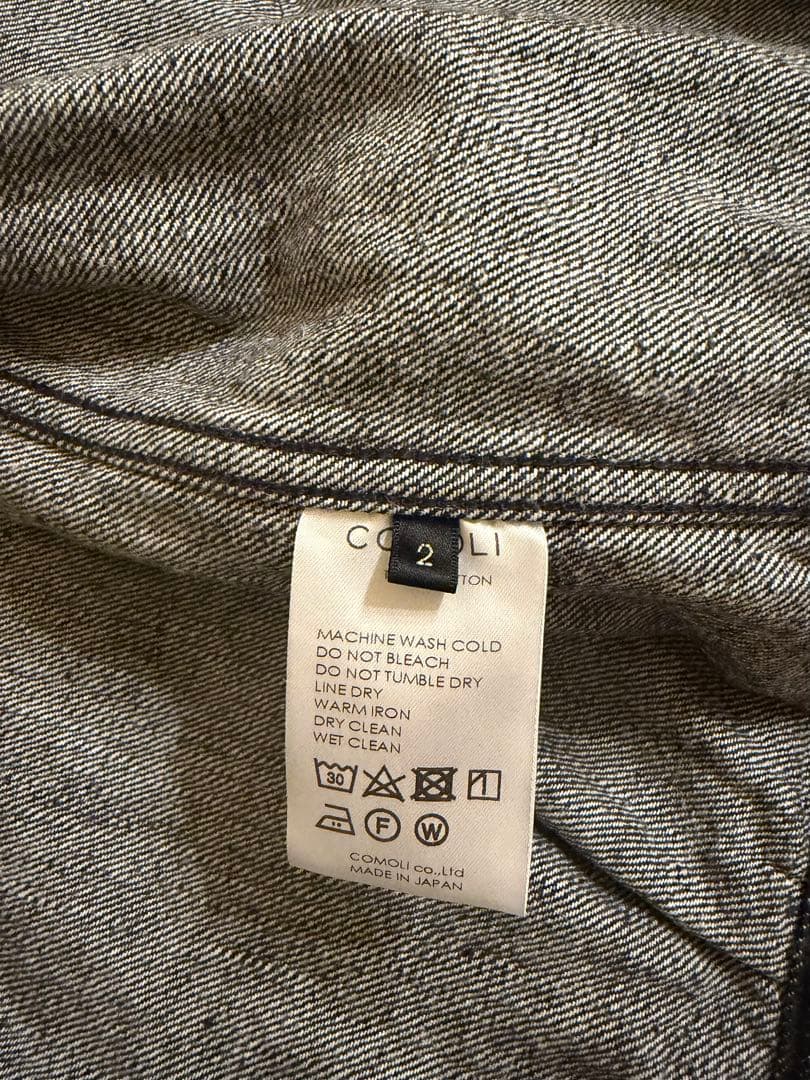 COMOLI デニムジャケット 21AW BLACK-ECRU サイズ2