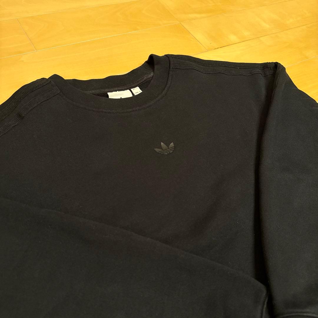 adidas オールブラック　スウェットセット