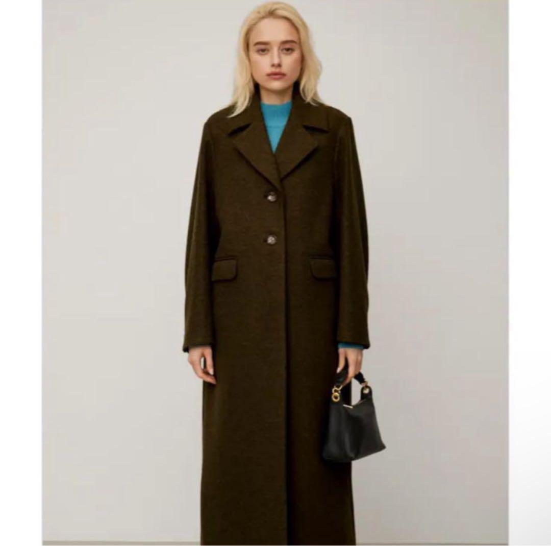 e/s エマスライ　ロングコート　ブラウン