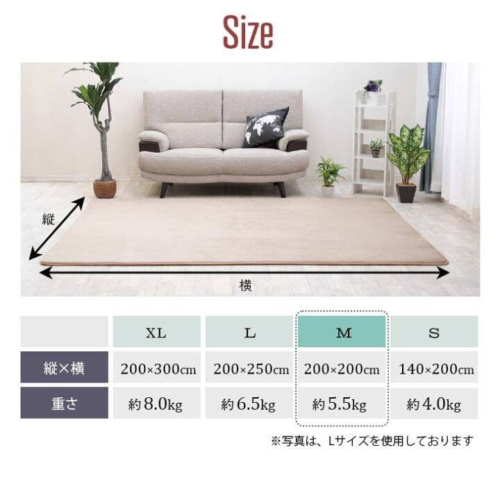 お買い得❗極厚 低反発ラグ 厚さ25㎜ ラグマット 滑り止め Mサイズ❗