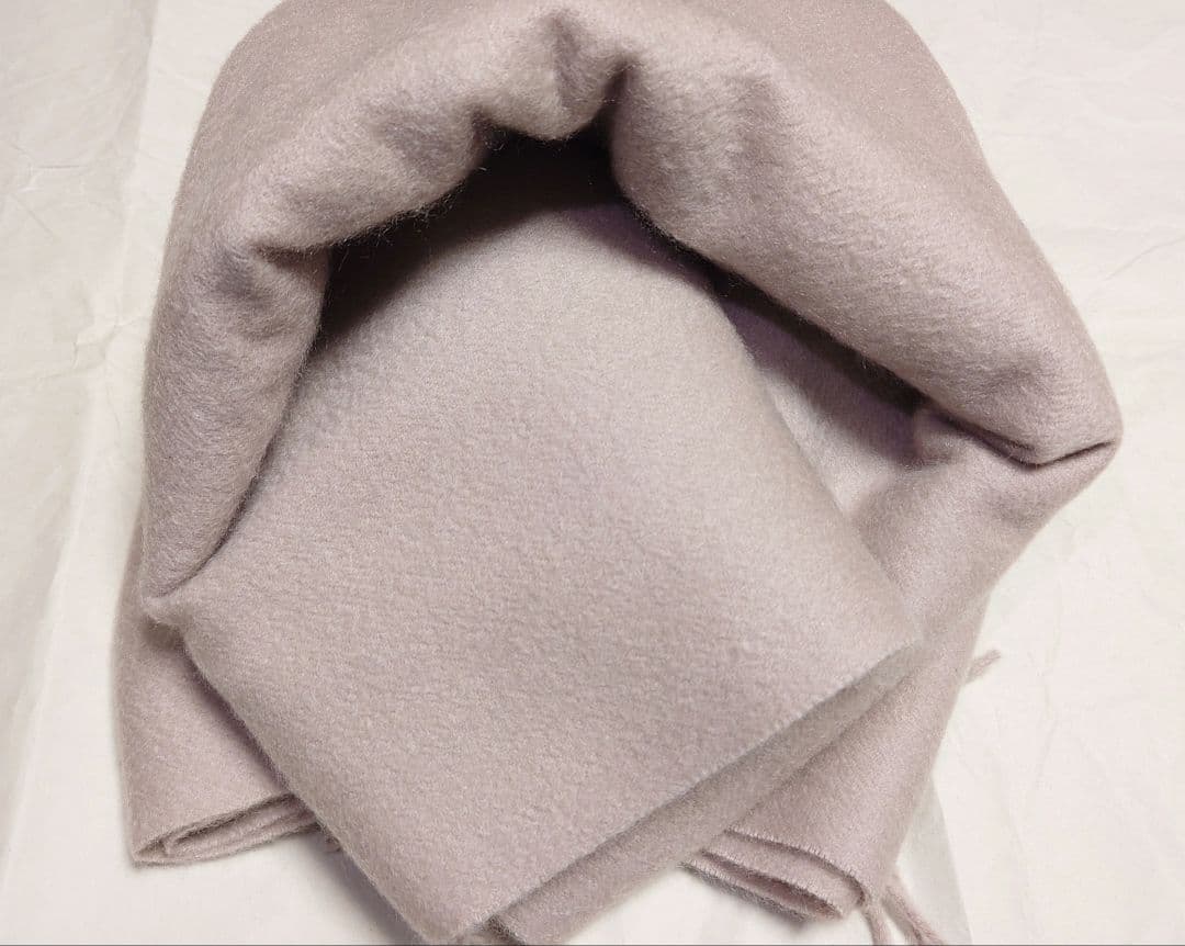 【NOBLE】ベージュ 大判ストール カシミヤ100%